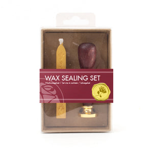 Wax sealing set met roosstempel