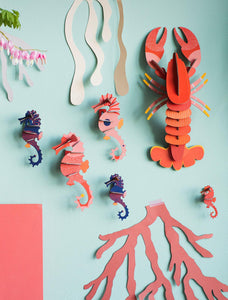 3D Wanddecoratie Sea Horses set van 6 - Lievelingshop