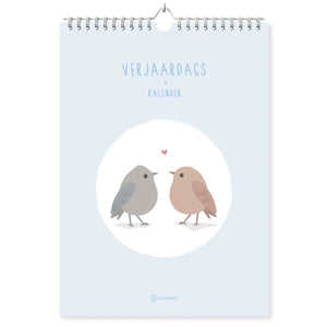 Fyllbooks Verjaardagskalender A4 - Birds