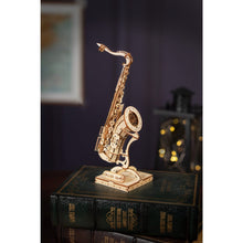 Afbeelding in Gallery-weergave laden, Robotime 3D Houten Puzzel Muziekinstrument Saxophone, TG309, 8,5x7x23cm
