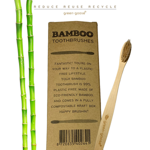 green-goose Bamboe Tandenborstels | 4 Stuks | Medium