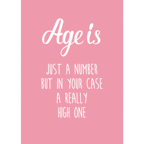 Ansichtkaart - Age is just a number - Lievelingshop