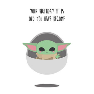 Ansichtkaart - Baby Yoda Birthday - Lievelingshop