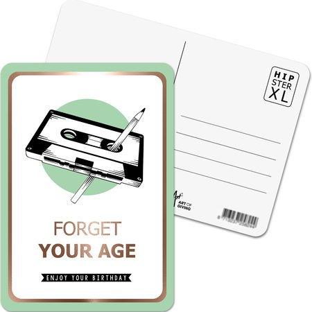 Ansichtkaart - Forget your age - Lievelingshop