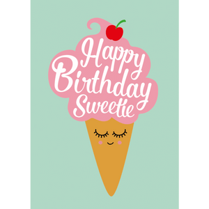 Ansichtkaart - Ijsje Happy Birthday sweetie - Lievelingshop