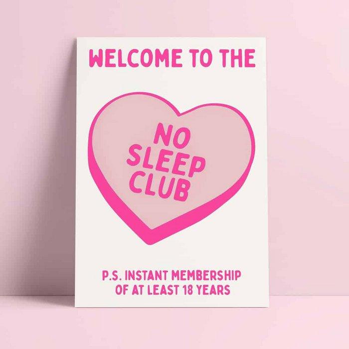 Ansichtkaart No Sleep Club - Lievelingshop