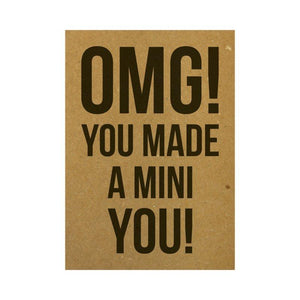 Ansichtkaart - OMG! You made a mini you! - Lievelingshop