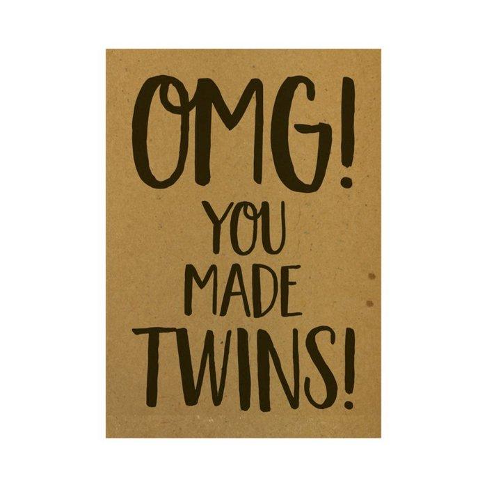 Ansichtkaart - OMG! You made twins! - Lievelingshop