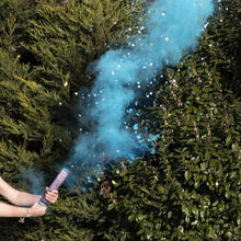 Afbeelding in Gallery-weergave laden, Gender reveal confettikanon met rook Blauw - Lievelingshop
