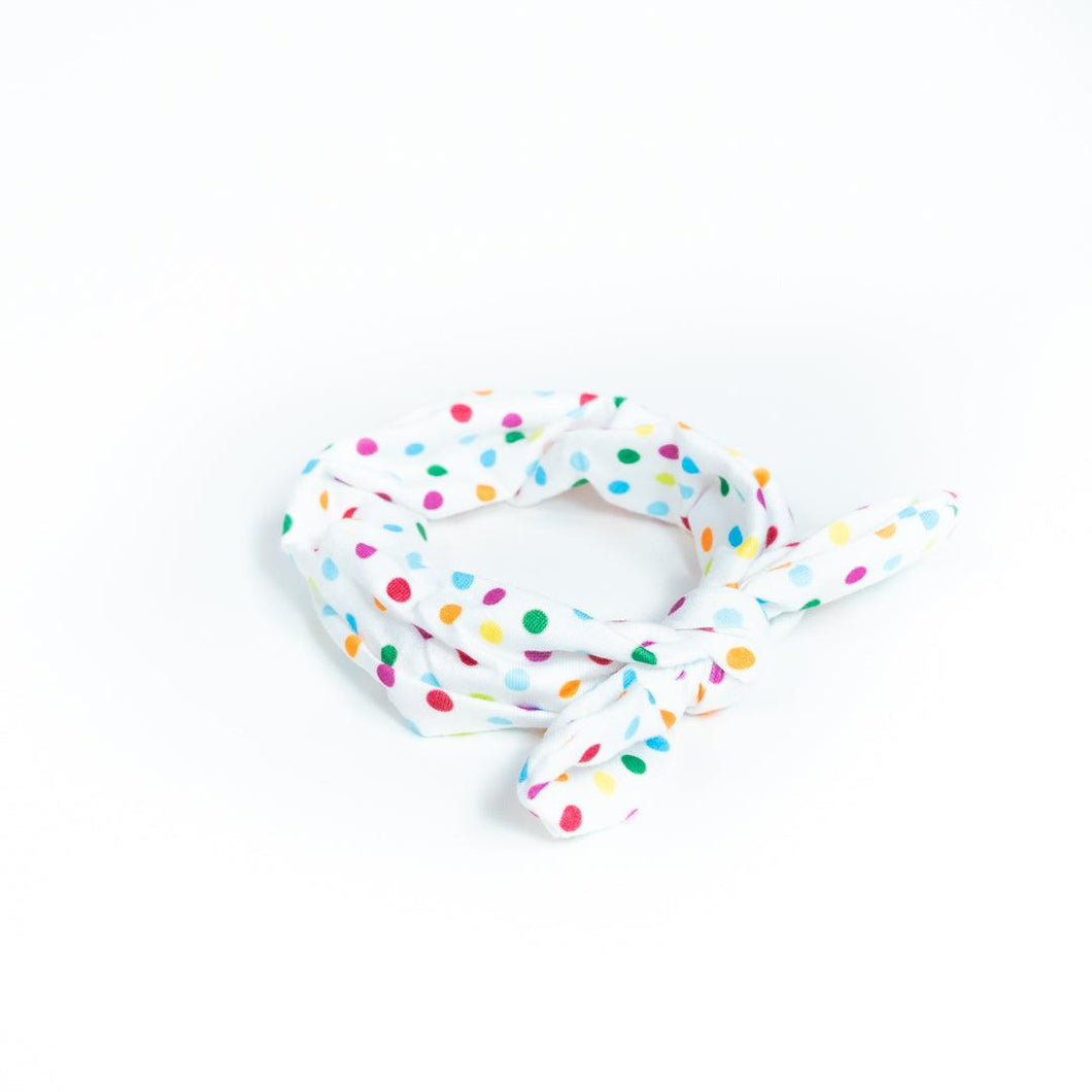 Haarband baby wit met confetti print - Lievelingshop