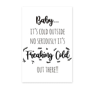 Kerst Ansichtkaart - Baby it's cold outside - Lievelingshop